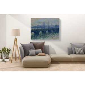 Cuadro en canvas. Claude Monet, Puente de Waterloo, Londres