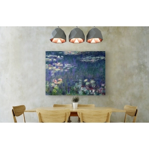 Wall art print and canvas. Claude Monet, Waterlilies: Green Reflections