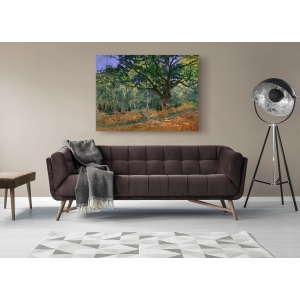 Quadro, stampa su tela. Claude Monet, La quercia di Bodmer, foresta di Fontainebleau