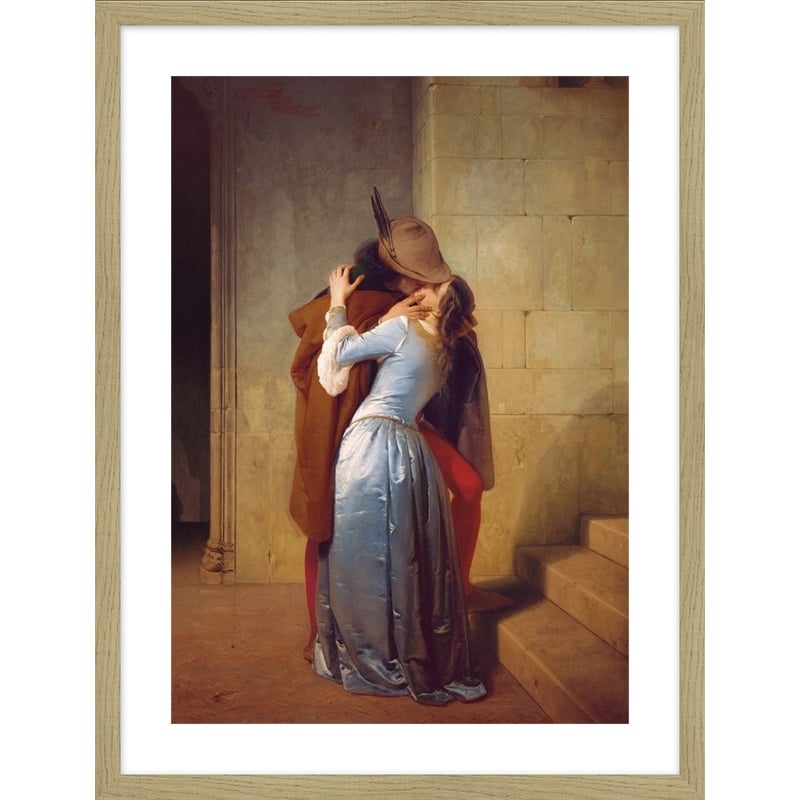 Wall art print and canvas. Francesco Hayez, The Kiss