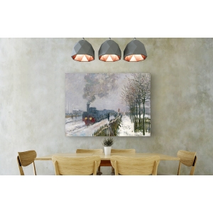 Tableau sur toile. Claude Monet, Le train dans la neige