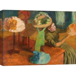 Quadro, stampa su tela. Edgar Degas, Il negozio di cappelli