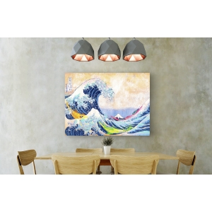 Cuadro pop en canvas. Eric Chestier, La gran ola de Hokusai 2.0