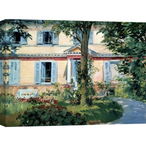 Cuadro en canvas. Edouard Manet, La casa en Rueil