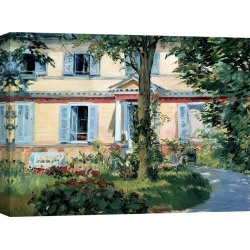 Wall art print and canvas. Edouard Manet, The House at Rueil
