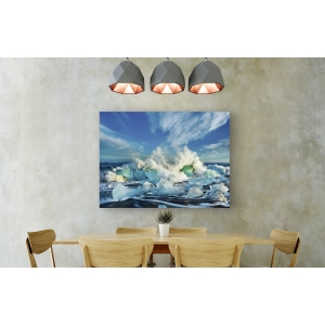 Wall art print and canvas. Krahmer, Waves breaking, Iceland