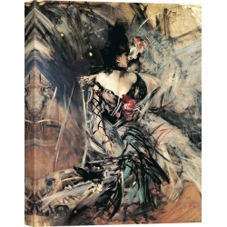 Quadro, stampa su tela. Giovanni Boldini, Ballerine spagnole al Moulin Rouge