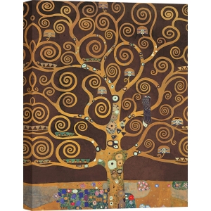 Tableau sur toile. Klimt, L'arbre de la vie (Brown Variation, détail)