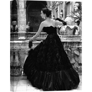 Wall art print and canvas. Genevieve Naylor, Black Evening Dress, Roma 1952 (detail)