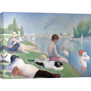 Quadro, stampa su tela. Georges Seurat, Bagnanti a Asnieres (dettaglio)
