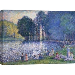 Wall art print and canvas. Henri Edmond Cross, The Lake of the Bois de Boulogne