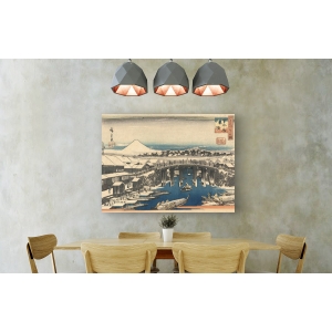 Wall art print and canvas. Ando Hiroshige, After Snow