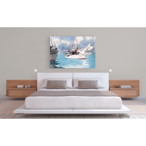Wall art print and canvas. Winslow Homer, Fishing Boats, Key West