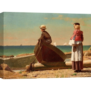 Wall art print and canvas. Winslow Homer, Dad’s Coming (detail)