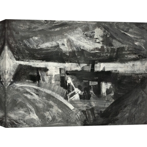 Cuadro abstracto moderno en canvas. Italo Corrado, Sombras de gris