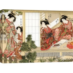 Cuadro japoneses en canvas. Katsukawa Shunsho, Bellezas japonesas