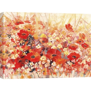 Leinwandbilder mit blumen. Luigi Florio, Feld voller Blumen
