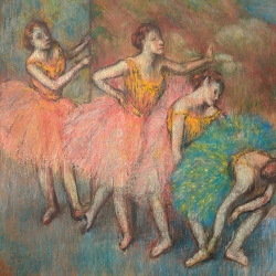 Kunstdruck, Leinwandbilder, Poster Edgar Degas, Vier Ballerinas