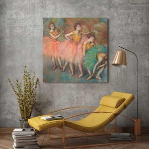 Quadro, poster, stampa su tela Edgar Degas, Quattro ballerine