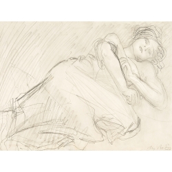 Tableau toile, affiche, dessin Rodin, Femme endormie: L'Abandonné