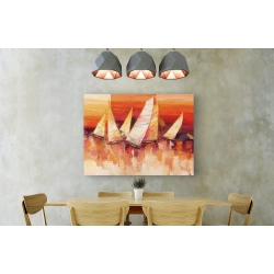 Wall art print and canvas. Luigi Florio, Sails on the horizon