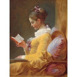 Wall art print, canvas and poster. Fragonard, Young Girl Reading