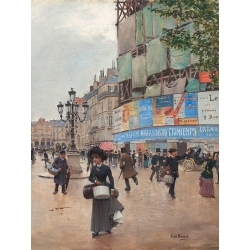 Cuadro, poster y lienzo, Jean Beraud, Paris, rue du Havre