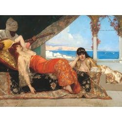 Art print, canvas and poster. Benjamin Constant, The Favorite of the Emir