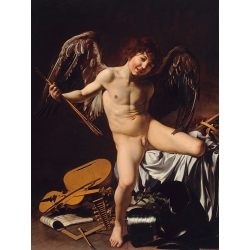 Wall art print, canvas and poster by Caravaggio, Cupid as Victor