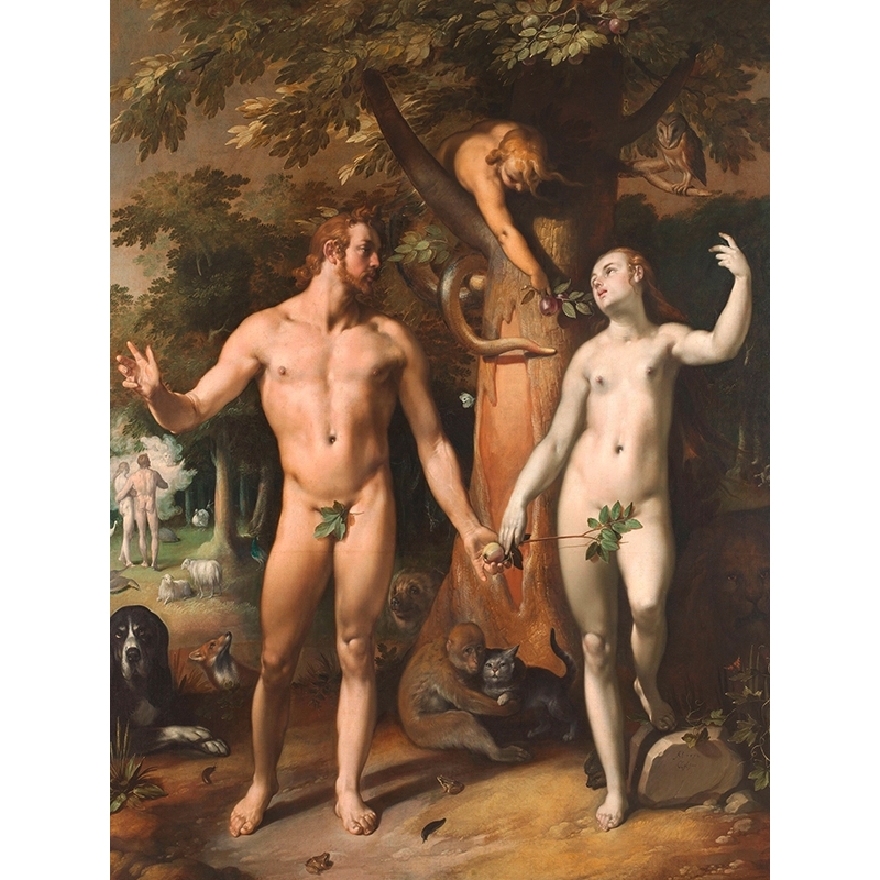 Kunstdruck, Leinwandbilder van Haarlem, Adam und Eve, Sündenfall