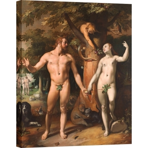 Cuadro, poster y lienzo, van Haarlem, Adán y Eva (La caída del hombre)