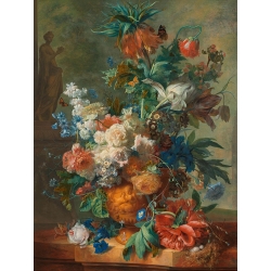 Cuadro, poster y lienzo, Jan van Huysum, Bodegón con flores