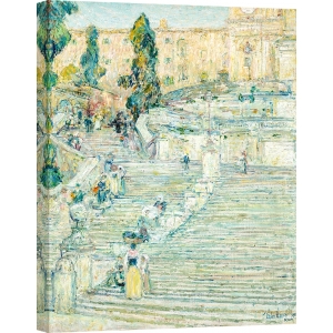 Wall art print, canvas, poster by Childe Hassam, The Spanish Stairs, Rome