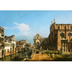 Cuadro, poster y lienzo, Bellotto, Campo Santi Giovanni e Paolo, Venecia