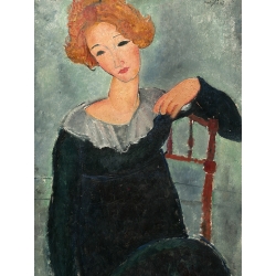 Cuadro, poster y lienzo, Amedeo Modigliani, Mujer pelirroja