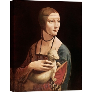 Wall art print and canvas. Leonardo da Vinci, The lady with an ermine
