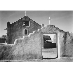 Kunstdruck Ansel Adams, Kirche, Taos, New Mexico