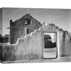Cuadro y lienzo Ansel Adams, Iglesia, Taos Pueblo, New Mexico