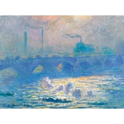 Quadro, poster, stampa su tela. Claude Monet, Il ponte di Waterloo