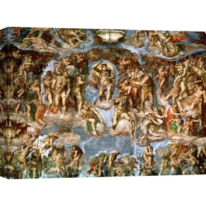 Wall art print and canvas. Michelangelo Buonarroti, The Last Judgment (detail)