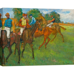Wall art print, canvas and poster. Edgar Degas, Before the Race