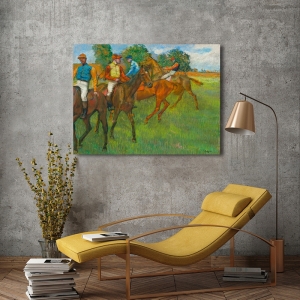 Wall art print, canvas and poster. Edgar Degas, Before the Race