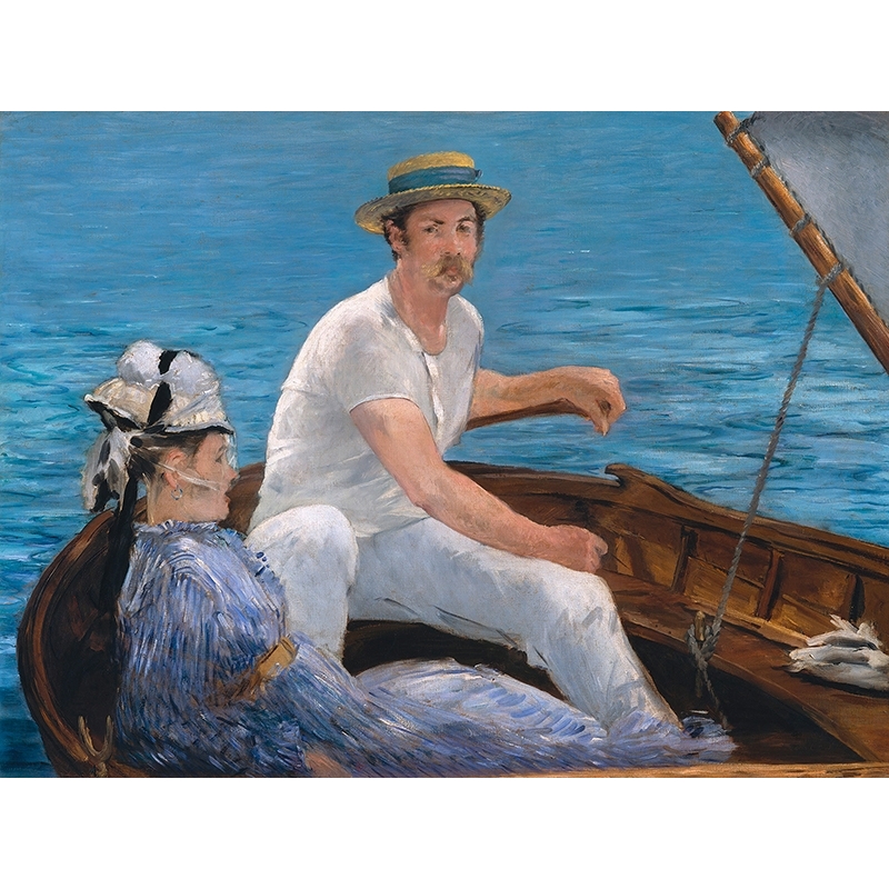 Art print, canvas and poster. Edouard Manet, Boating
