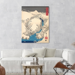 Cuadro japonés, poster y lienzo, Hiroshige, Montañas y ríos, Kisokaido