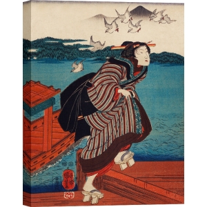 Art print, canvas, poster by Kuniyoshi Utagawa, Young Woman