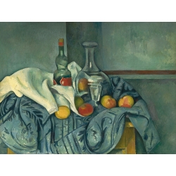 Kunstdruck, Leinwandbilder Cezanne, Stilleben mit Flasche Minzlikör