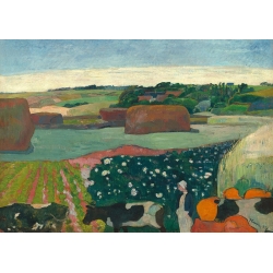 Kunstdruck, Leinwandbilder Paul Gauguin, Heuschober in Bretagne