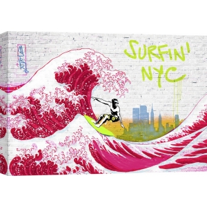 Street Art Leinwandbilder. Masterfunk Collective, Surfin' NYC