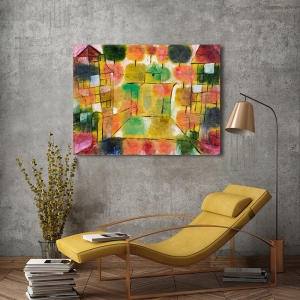 Wall art print, canvas and poster by Paul Klee, Tree and Architecture