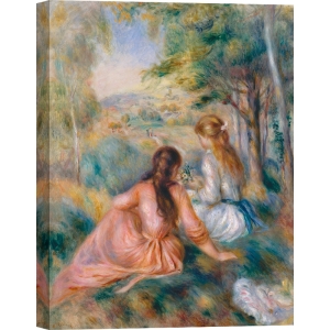Tableau toile, affiche, Pierre-Auguste Renoir, Dans le Pré